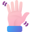 Icono de mano saludando